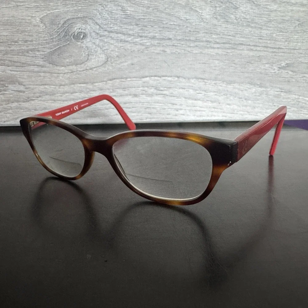 Tory Burch Eyeglasses Frames Brown Tortoise Coral Red TY 2031 1162 51-17-135